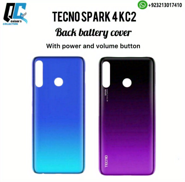 Tecno spark 4 kc2 back battery cover