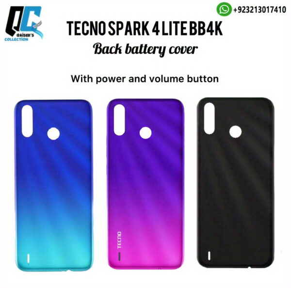 Tecno spark 4 lite bb4k back battery cover