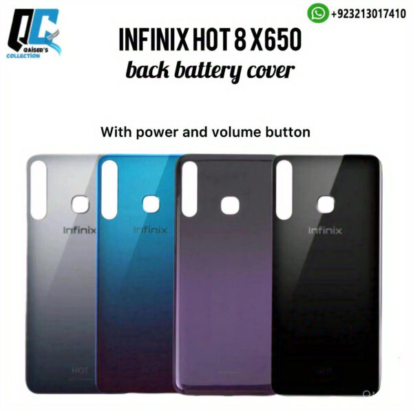 Infinix hot 8 x650 back battery cover