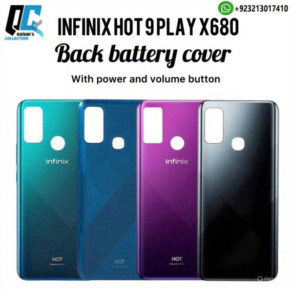 Infinix hot 9 play x680 battery back cover