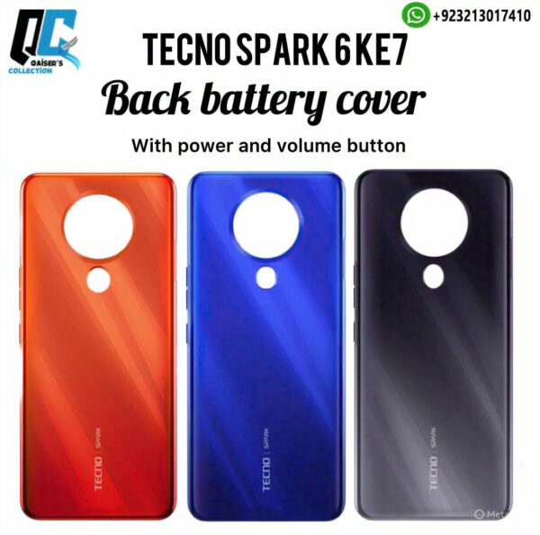 Tecno spark 6 Ke7 battery back cover
