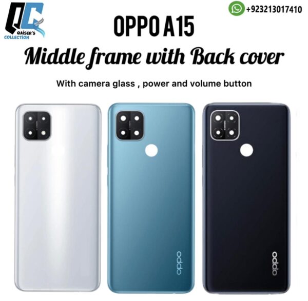 Oppo A15 Middle frame with back cover