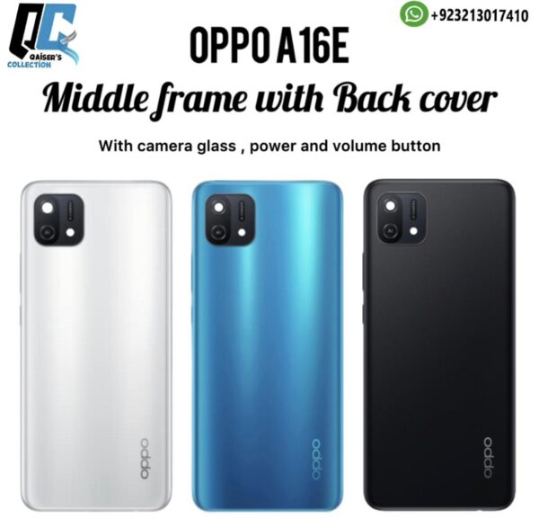 Oppo A16E Middle frame with back cover