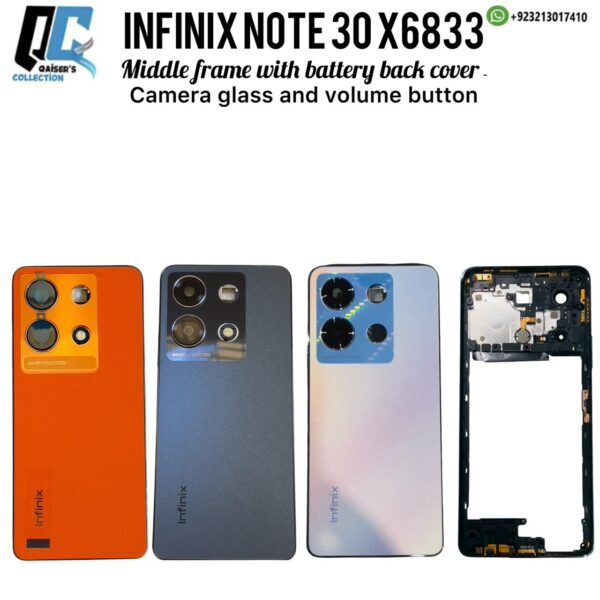 Infinix Note 30 x6833 middle frame with back cover